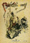 Carl Larsson titelbild till nodhjalpstidningen fran seinens strandl painting